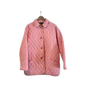 Vintage Burberry Quilted Jacket Coat Jacket Nova Check Pink Size Large